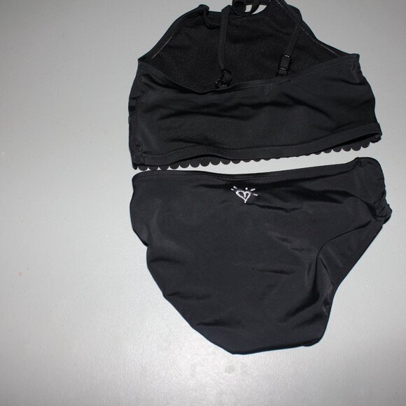 Black 2 Pcs Justice Bikini Swimsuit Size 8 - Picture 6 of 14